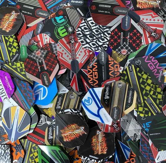 RED DRAGON DART FLIGHTS BUNDLE 10 SETS STANDARD SHAPE - 30 PIECES - GREAT VALUE!