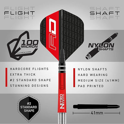 RED DRAGON JAVELIN BLACK 22G 85% TUNGSTEN DARTS SET