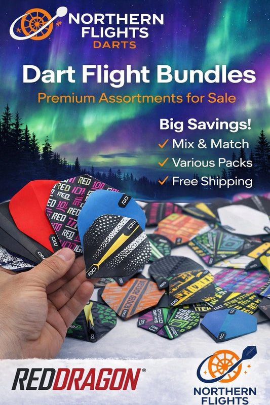 RED DRAGON DART FLIGHTS BUNDLE 10 SETS STANDARD SHAPE - 30 PIECES - GREAT VALUE!