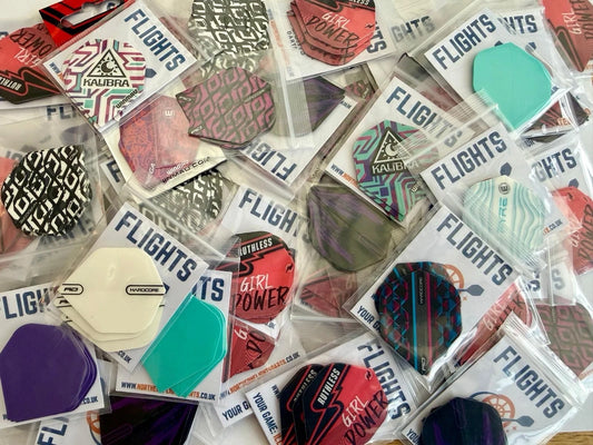 WOMENS DART FLIGHT BUNDLE - RED DRAGON WINMAU ETC - 5 SETS - 15 ITEMS